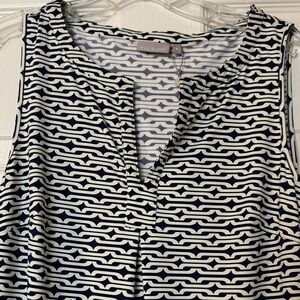 NWOT Ellie Kai  Navy and White Women's Sleeveless Dress